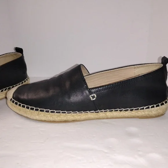 Sam Edelman Women's Black Leather Espadrille Loafers Size 9 - Picture 12 of 16